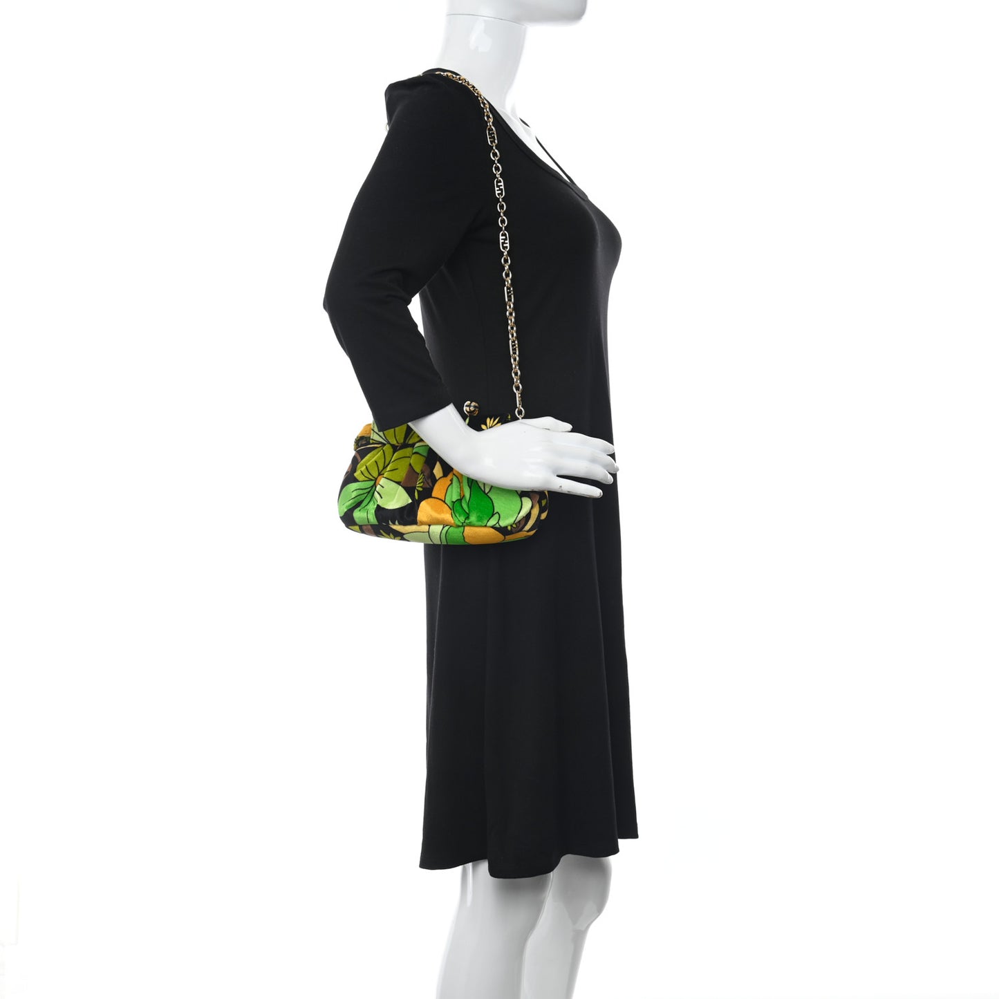 Velvet Dream Garden Small Peekaboo Click Bag Verde Multicolor Black