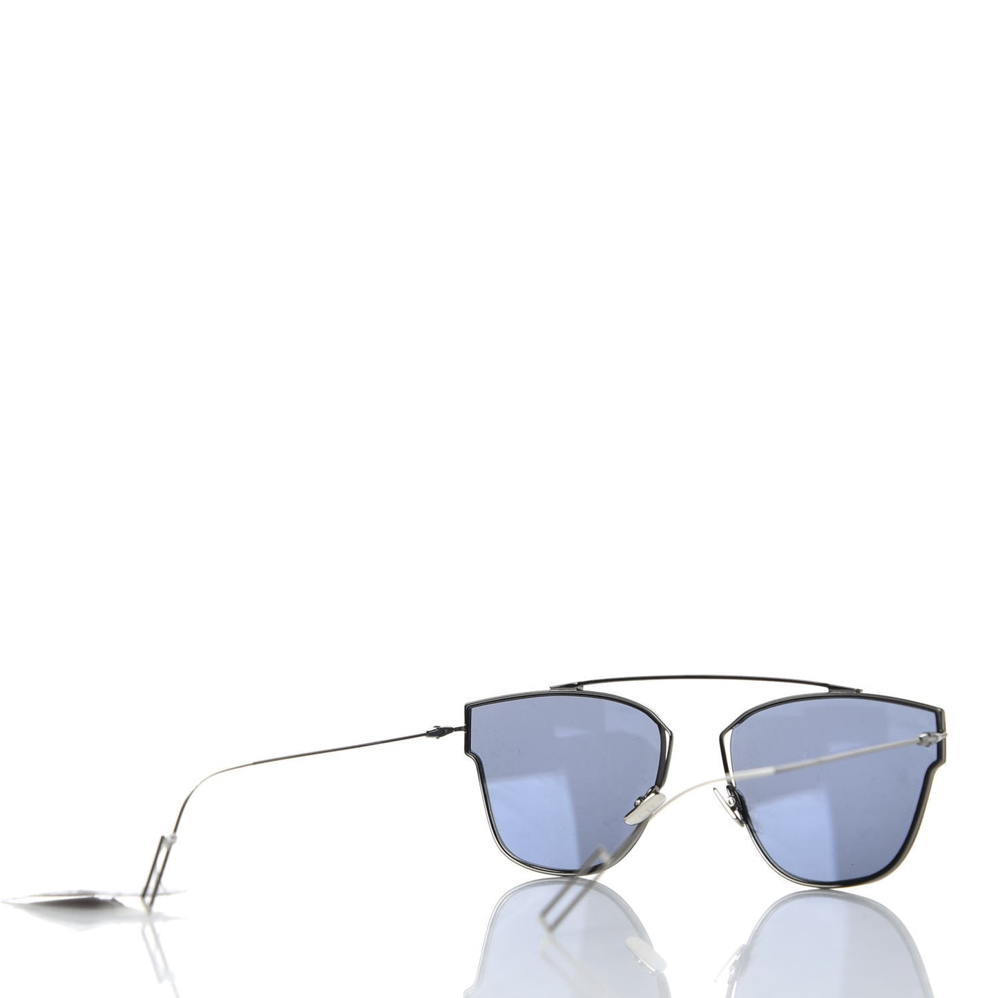 HOMME Metal Mirrored Geometric Sunglasses Palladium