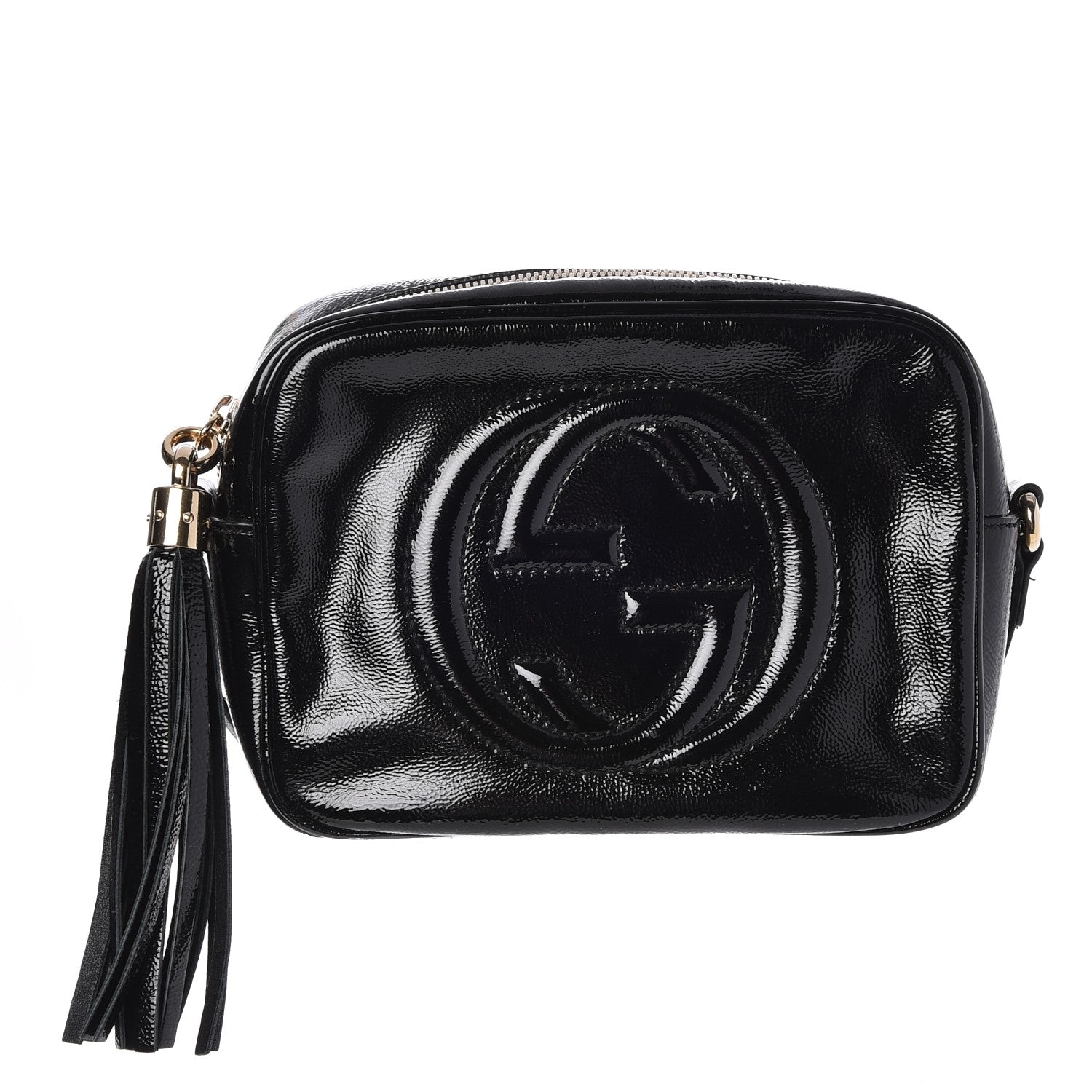 Gucci Soft Patent Small Soho Disco Bag Black 1 of 6