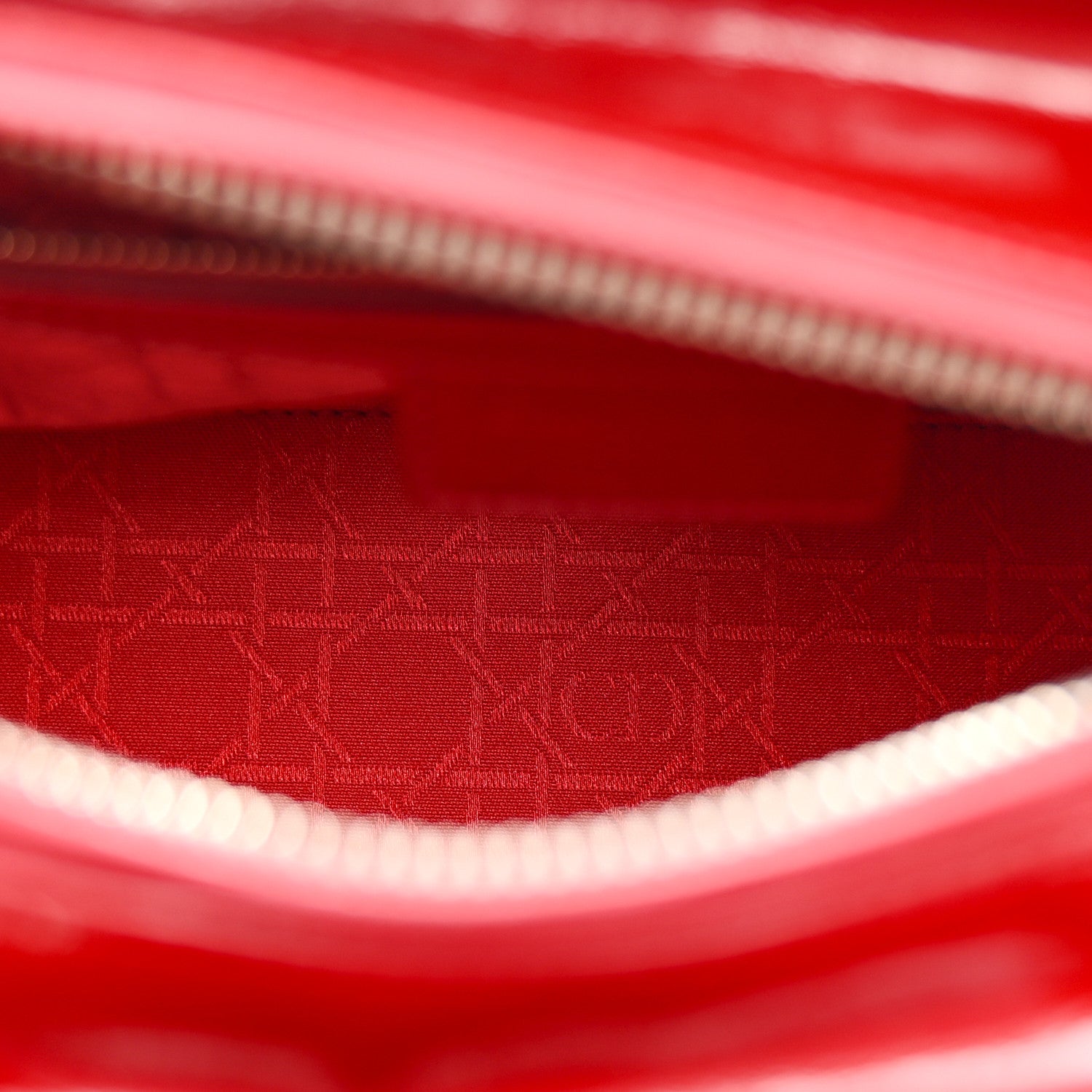 Christian Dior Patent Cannage Medium Lady Dior Red 5 of 10