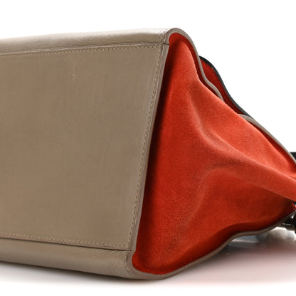 Celine Smooth Calfskin Suede Medium Tri-Color Trapeze Orange 9 of 12