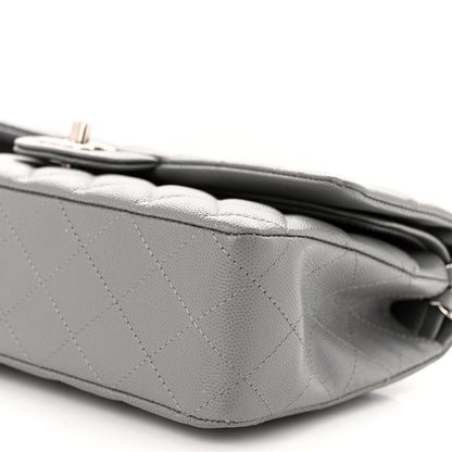 Chanel Caviar Quilted Medium Double Flap Grey 10 of 11