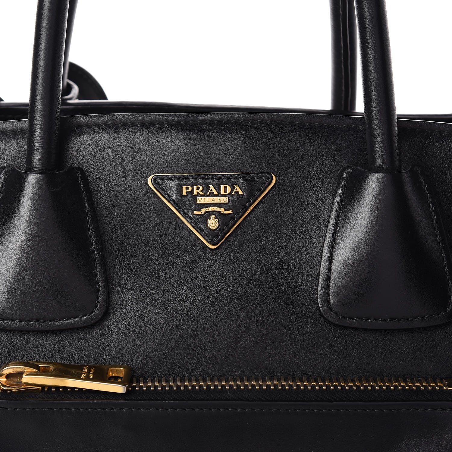 Prada Soft Calfskin Shopping Tote Black 8 of 12