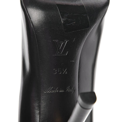 Louis Vuitton Patent Calfskin Cap Toe Pumps 35.5 Black 7 of 8