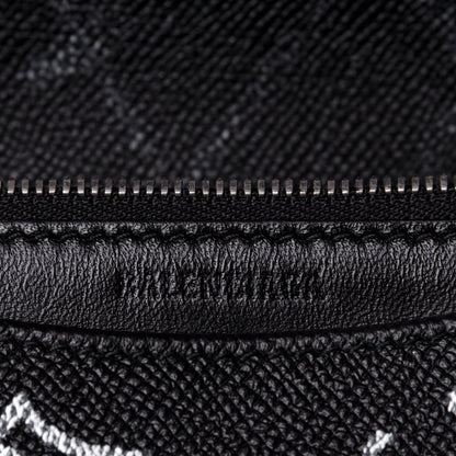 Balenciaga Veau Graffiti S BB Round Shoulder Bag Black White 6 of 9