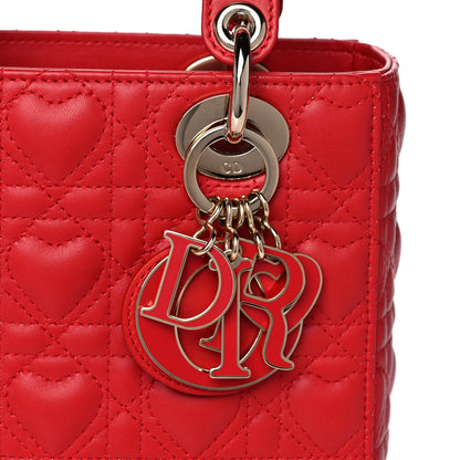 Christian Dior Lambskin Cannage Dioramour Small My ABCDior Lady Dior Spicy Red 8 of 12
