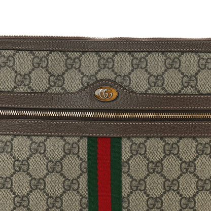 Gucci GG Supreme Monogram Large Ophidia Pouch Clutch Brown 8 of 8