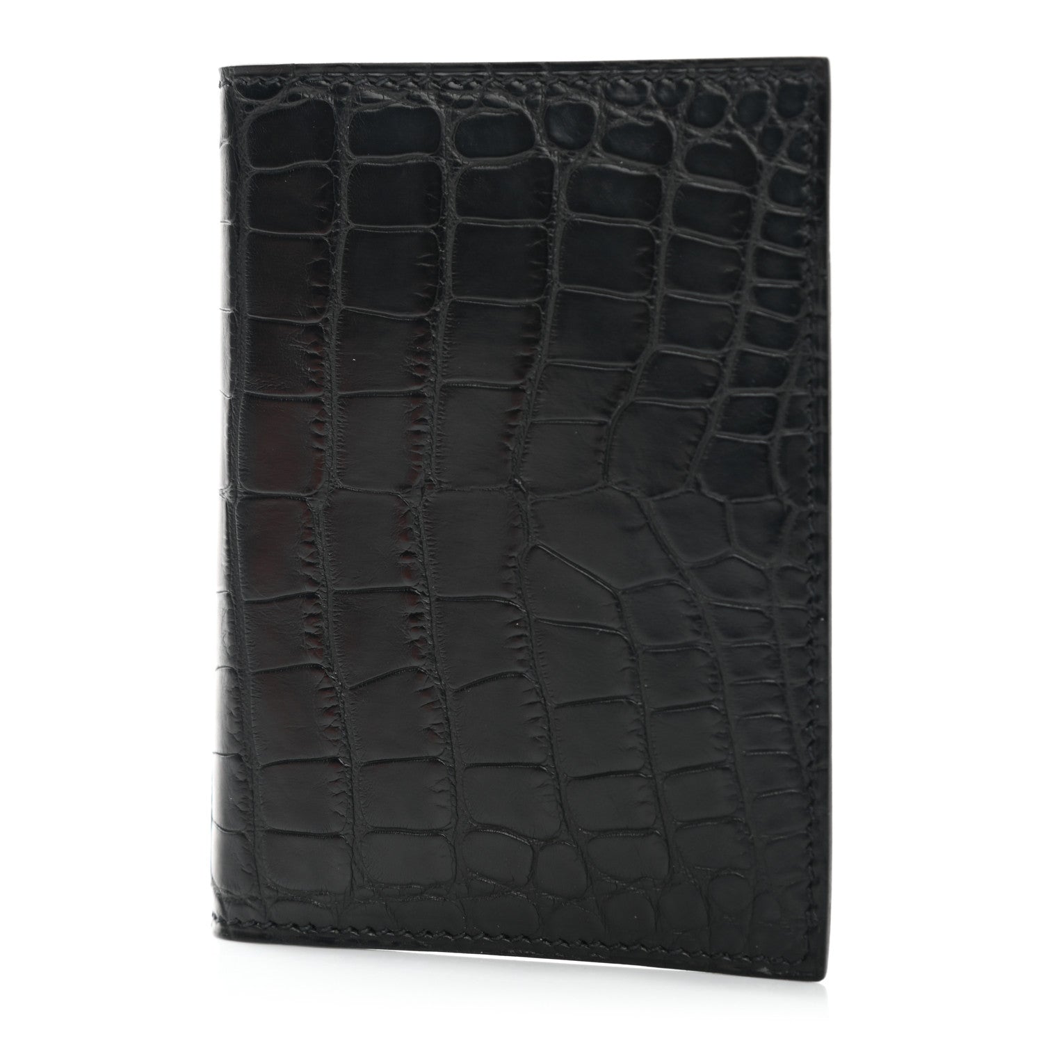 Hermes Matte Alligator MC2 Euclide Card Holder Black 1 of 7
