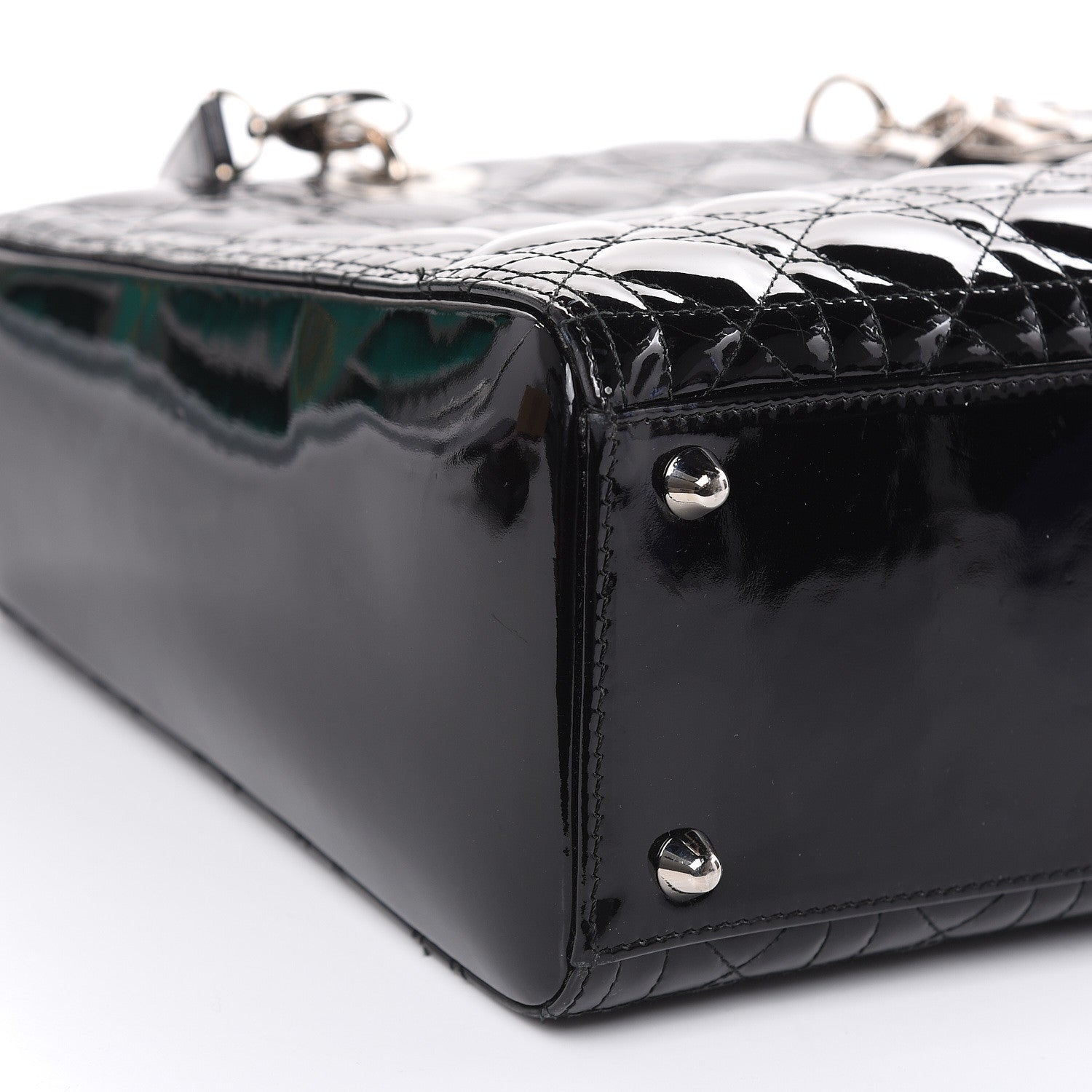 Christian Dior Patent Cannage Large Lady Dior Black 8 of 15