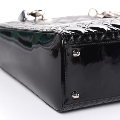 Christian Dior Patent Cannage Large Lady Dior Black 8 of 15