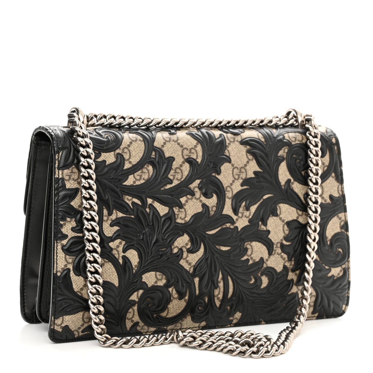 GG Supreme Monogram Arabesque Small Dionysus Shoulder Bag Black
