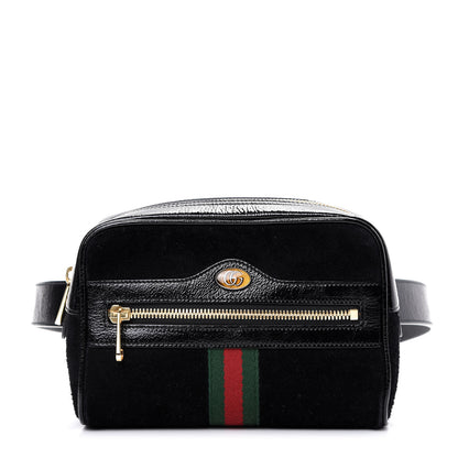 Gucci Suede Small Ophidia Belt Bag Black 1 of 10