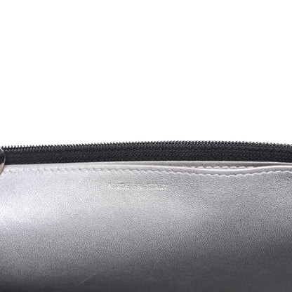 Chanel Lambskin Camellia Embossed Wallet on Chain WOC Black 6 of 13