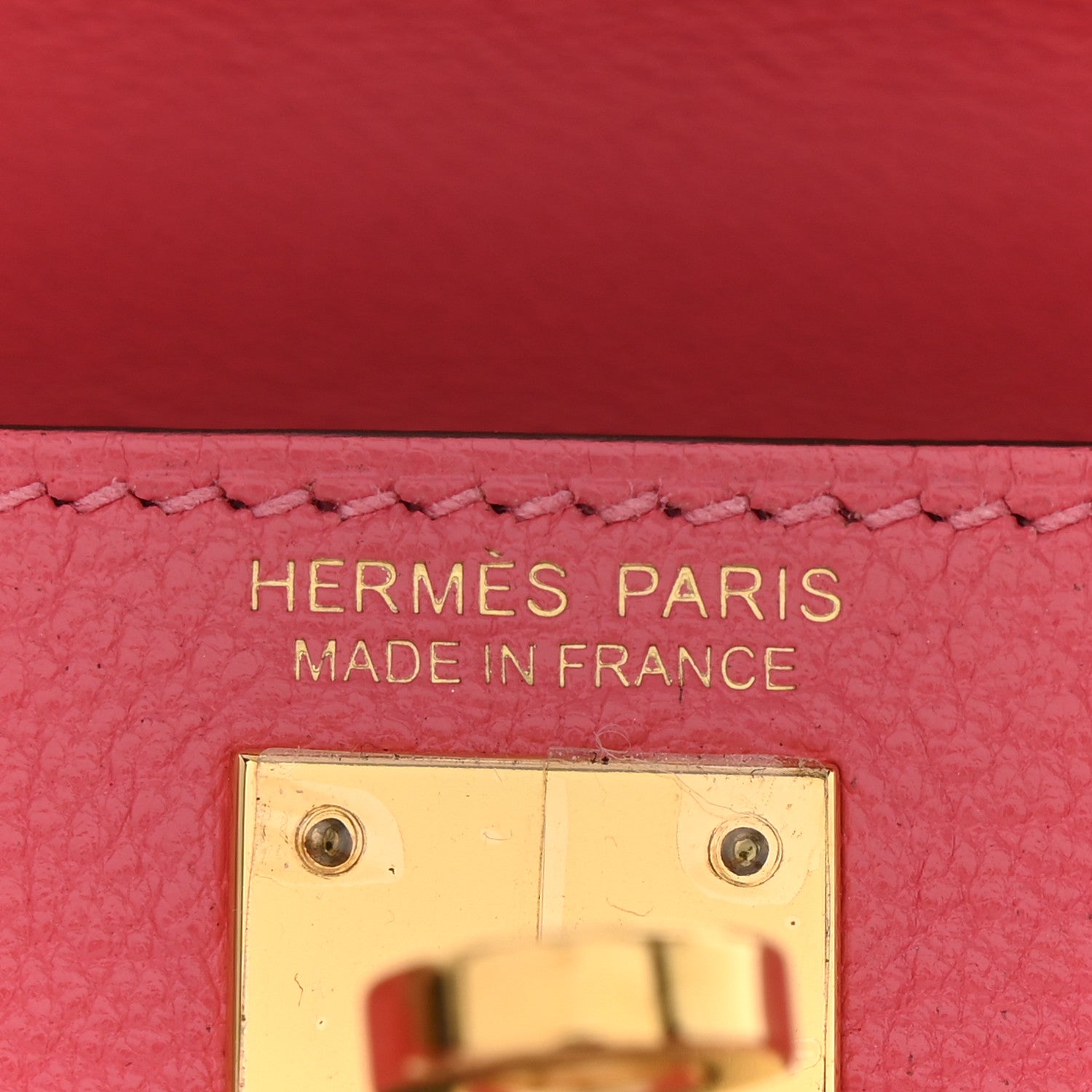 Hermes Chevre Mysore Mini Kelly Sellier 20 Rose Lipstick 6 of 13