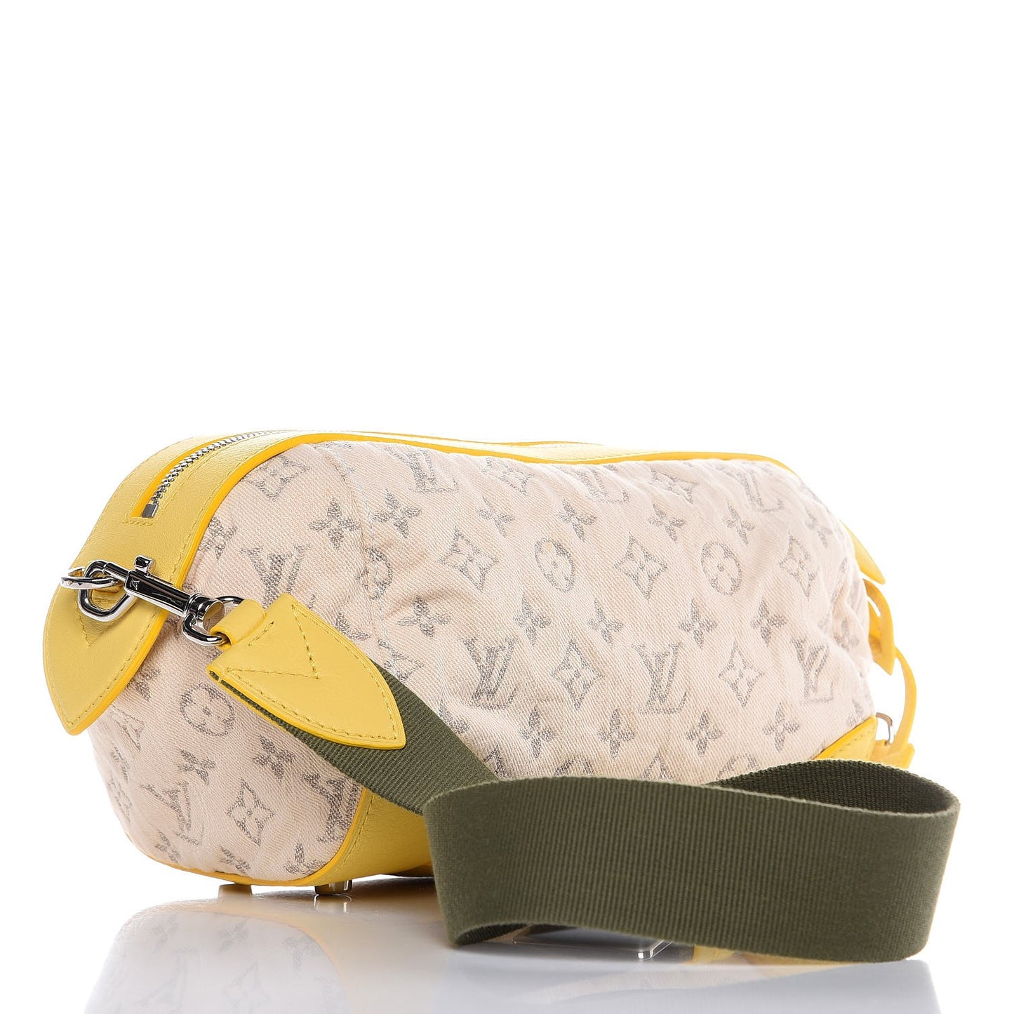 Monogram Denim Pochette Round Yellow