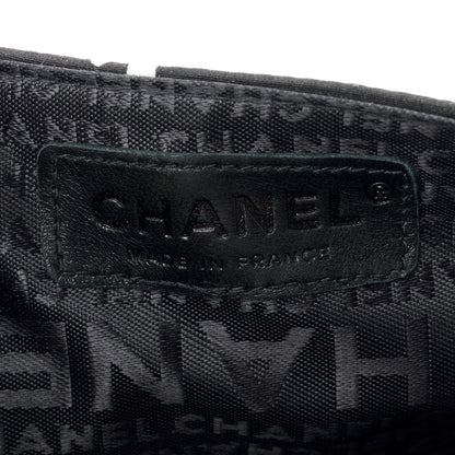 Chanel Silk Lambskin Tahiti Timeless Flap Navy White 6 of 10