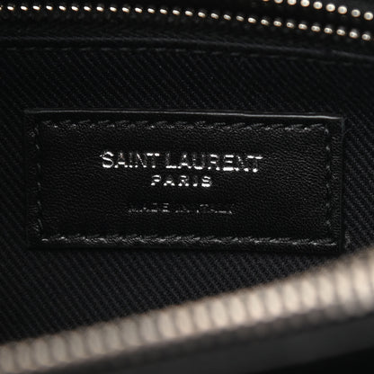 Saint Laurent Shearling Monogram Medium Loulou Shoulder Bag Black 6 of 9