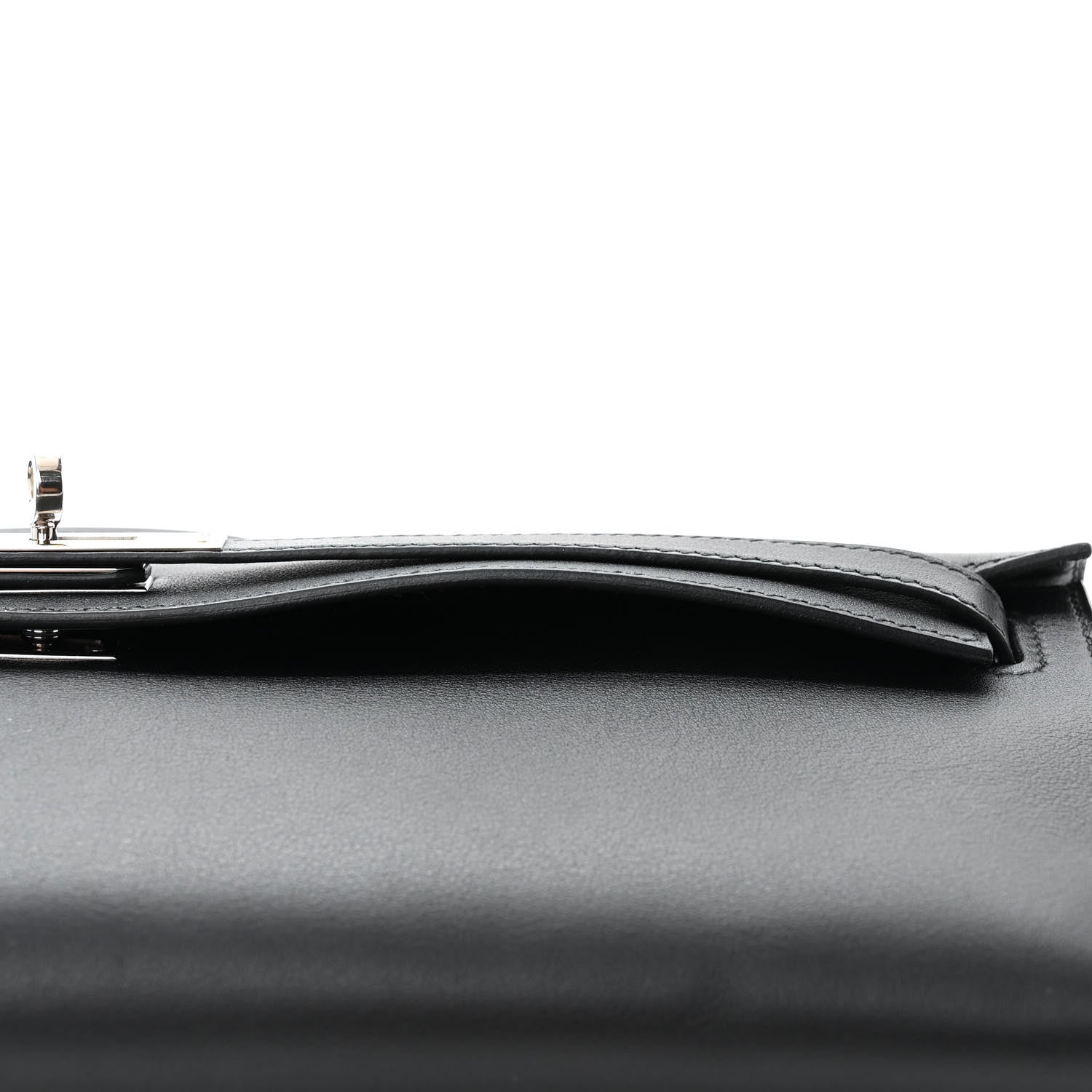 Hermes Swift Kelly Cut Clutch Pochette Black 13 of 14