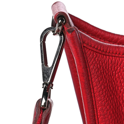 Hermes Taurillon Clemence Evelyne III PM Rouge Garance 20 of 21