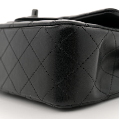 Chanel Lambskin Quilted Mini Top Handle Rectangular Flap So Black 10 of 11