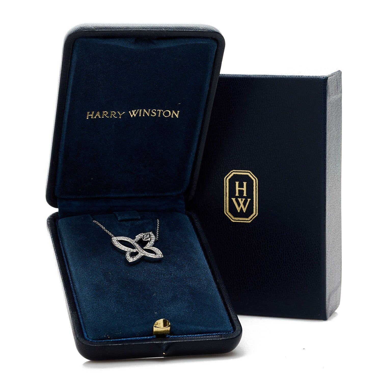 Harry Winston Platinum Diamond Infinite Lily Cluster Pendant Necklace 6 of 6