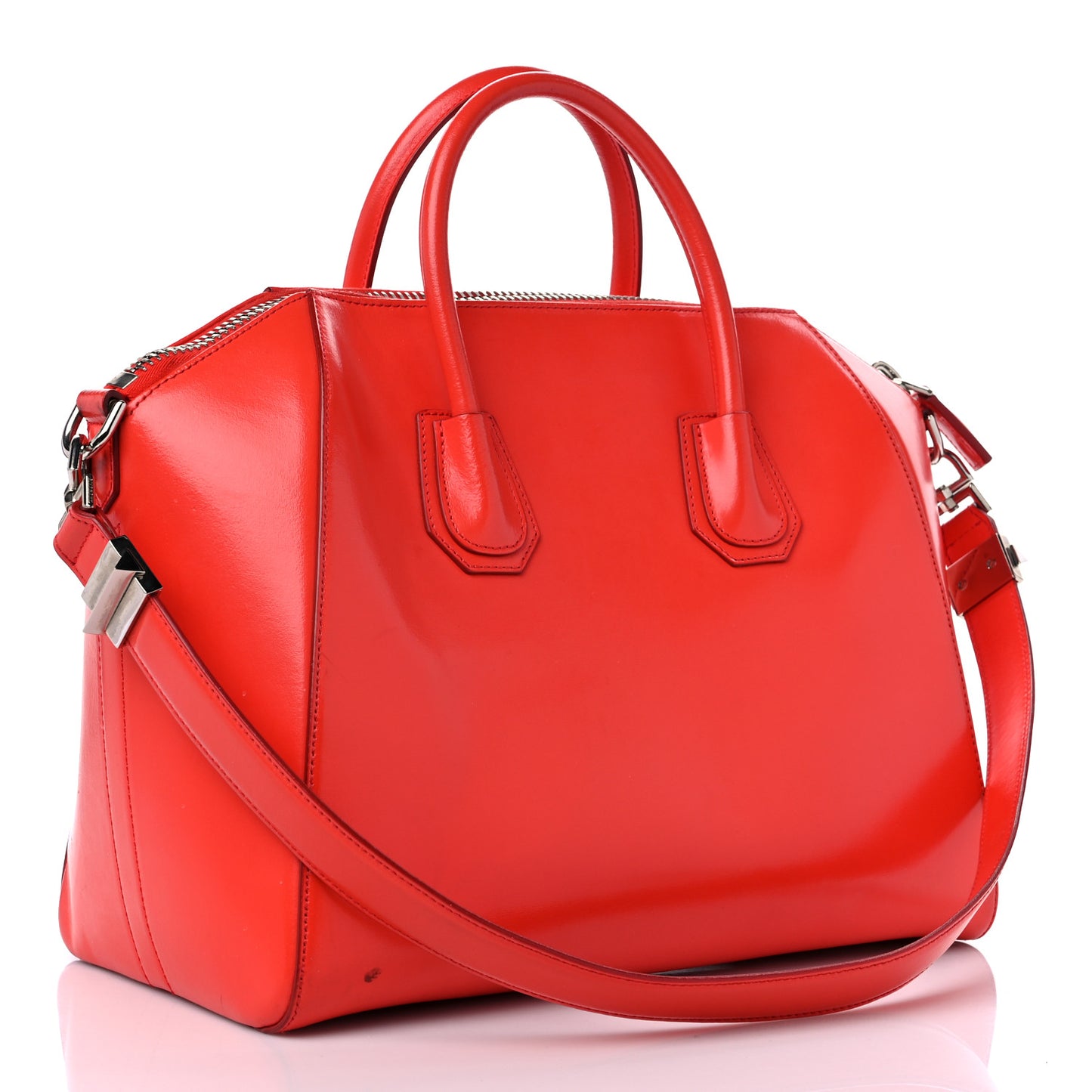 Shiny Lord Calfskin Medium Antigona Orange