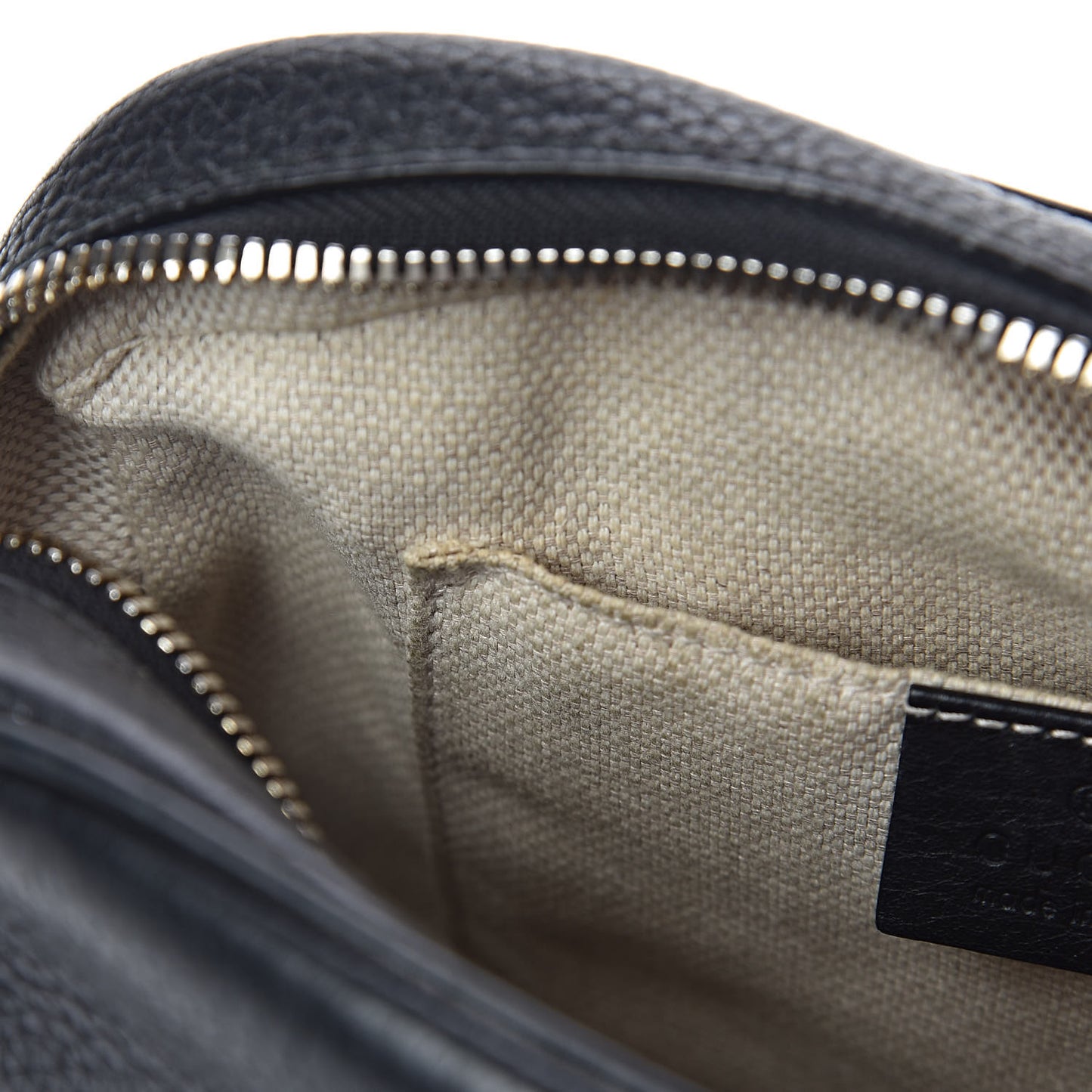 Pebbled Calfskin Small Soho Disco Bag Black