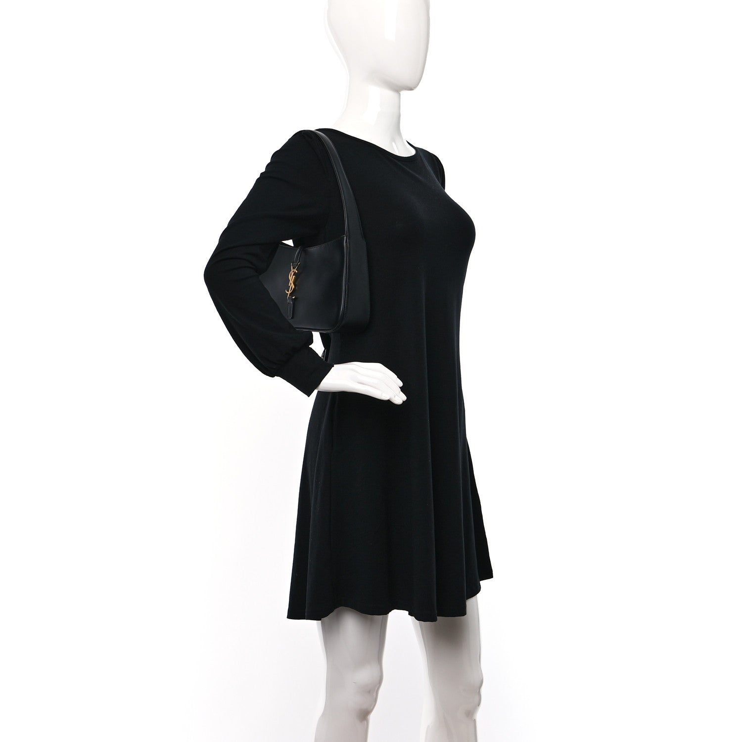 Saint Laurent Smooth Calfskin Le 5 A 7 Hobo Black 2 of 11