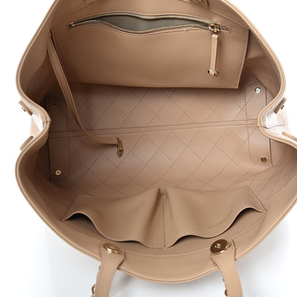 Chanel Calfskin Large Serial Shopper Tote Beige 4 of 14