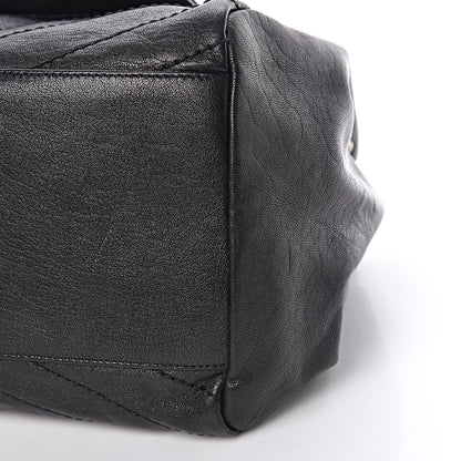 Saint Laurent Pebbled Lambskin Chevron Monogram Large Nolita Black 6 of 10