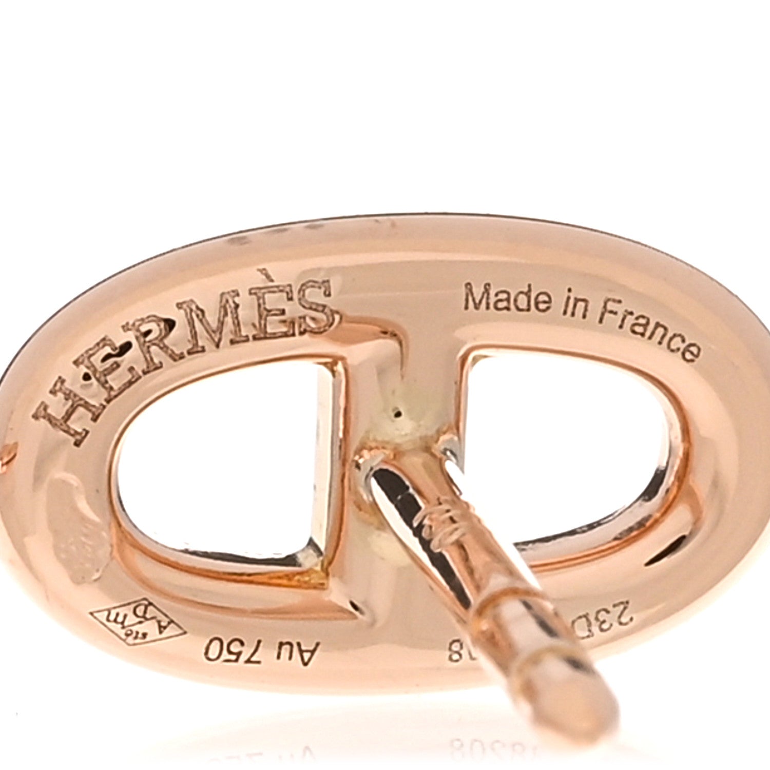 Hermes 18K Rose Gold TPM Farandole Stud Earrings 4 of 5