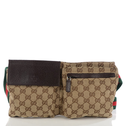 Gucci Monogram Web Belt Bag Dark Brown 1 of 7