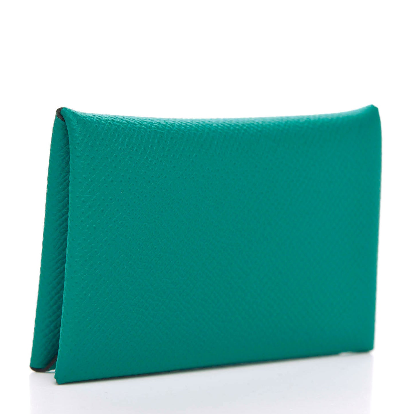 Epsom Calvi Card Case Bleu Paon