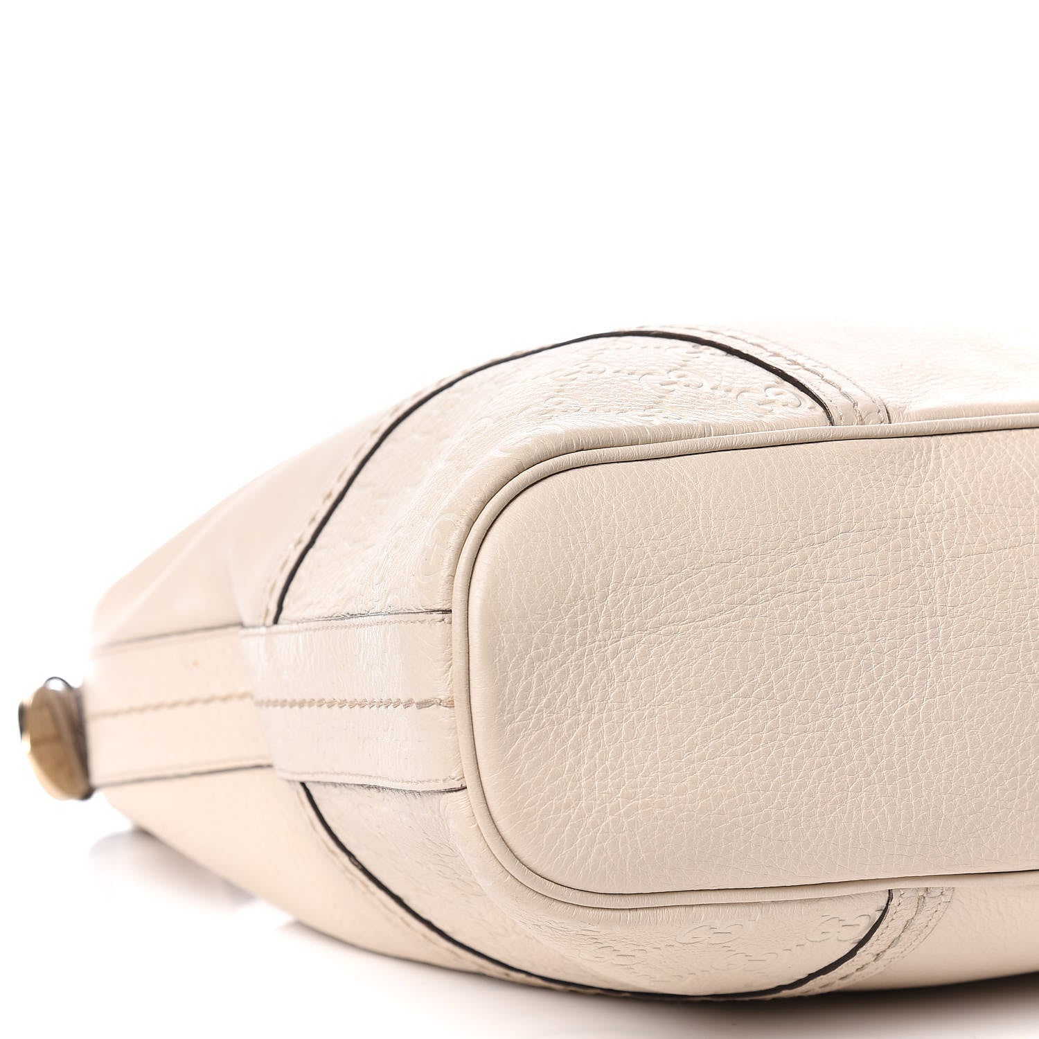 Gucci Calfskin Guccissima Trim Large Signoria Hobo Ivory 6 of 10