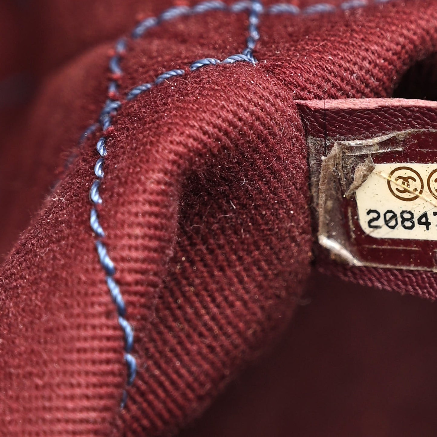 Grained Calfskin Quilted Small Daily Shopping Tote Blue