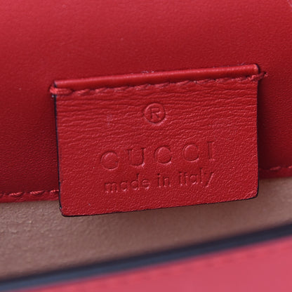 Gucci Calfskin Super Mini Sylvie Chain Shoulder Bag Hibiscus Red 5 of 8