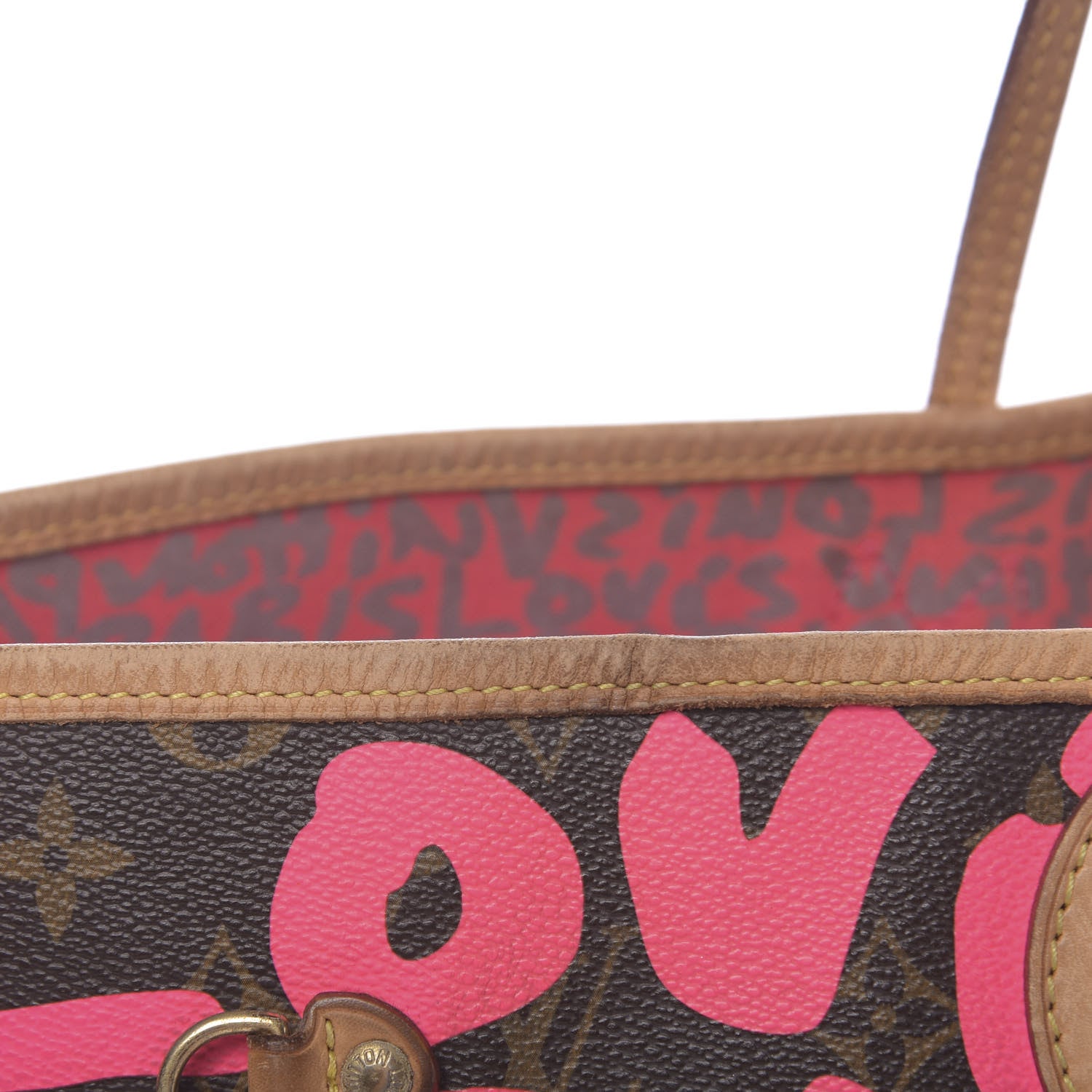 Louis Vuitton Monogram Graffiti Neverfull GM Fuchsia 16 of 22