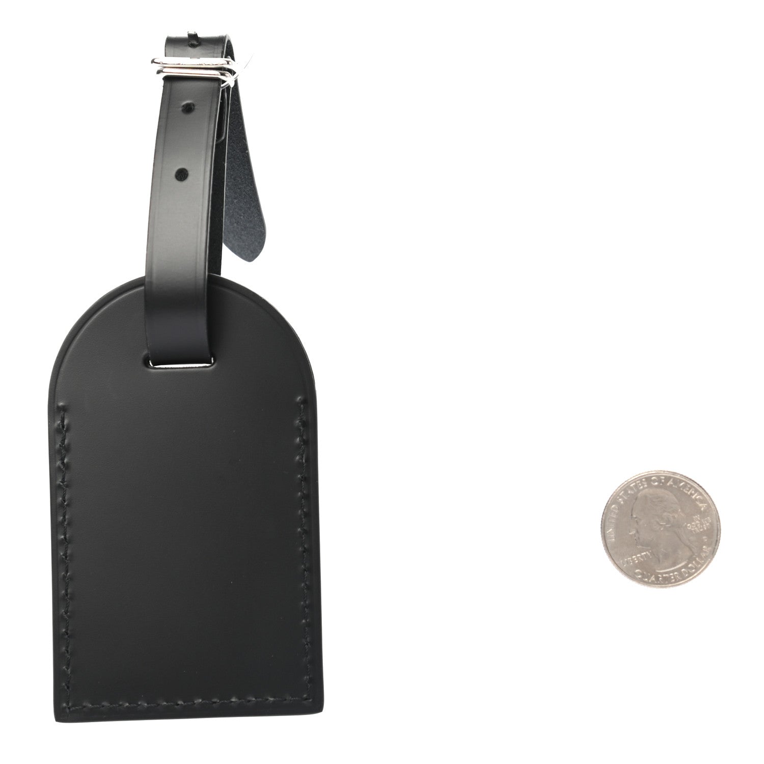 Louis Vuitton Calfskin Luggage Tag Black 2 of 3