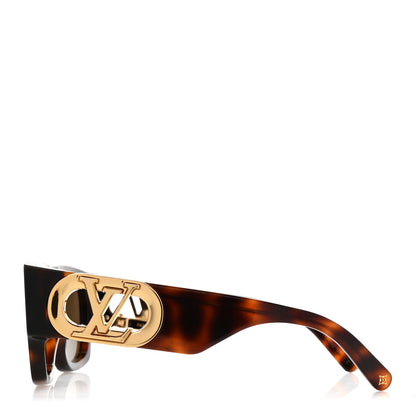 Louis Vuitton Acetate LV Link Square Sunglasses Z1479W Dark Tortoise 3 of 7