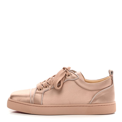 Christian Louboutin Louis Junior Satin Orlato Flat Sneakers 35 Nude 2 1 of 8