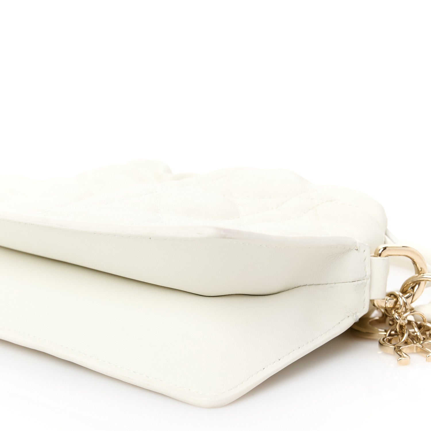 Christian Dior Lambskin Cannage Milly Mini Drawstring Bag Latte 10 of 11