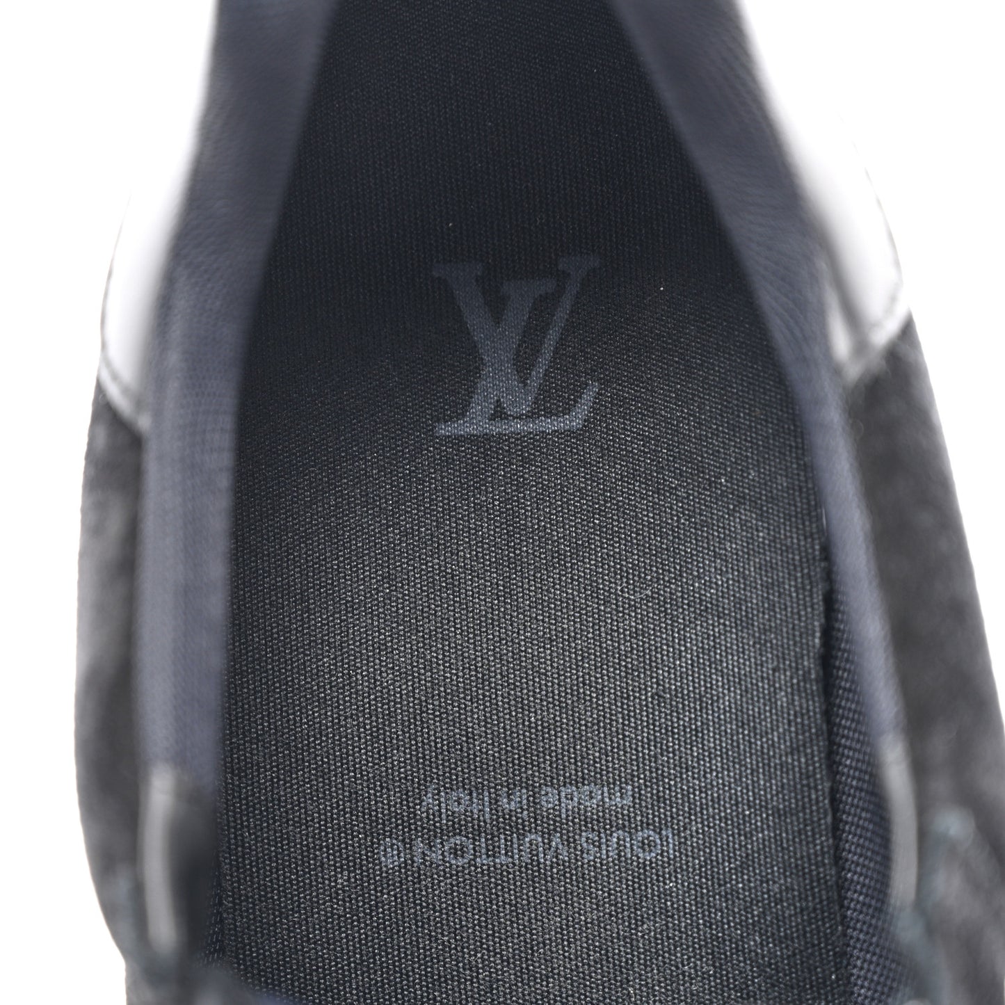 Suede Mens LV Trainer Sneakers 9 Black