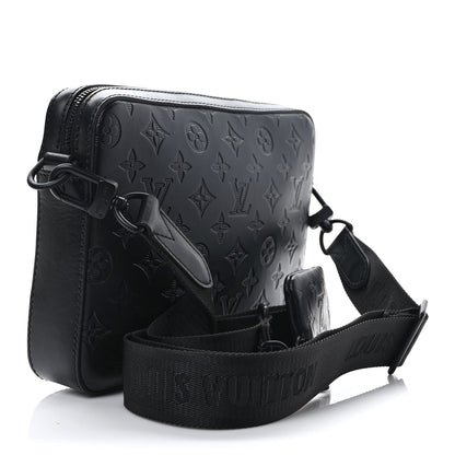 Louis Vuitton Calfskin Monogram Shadow Duo Messenger Black 3 of 11