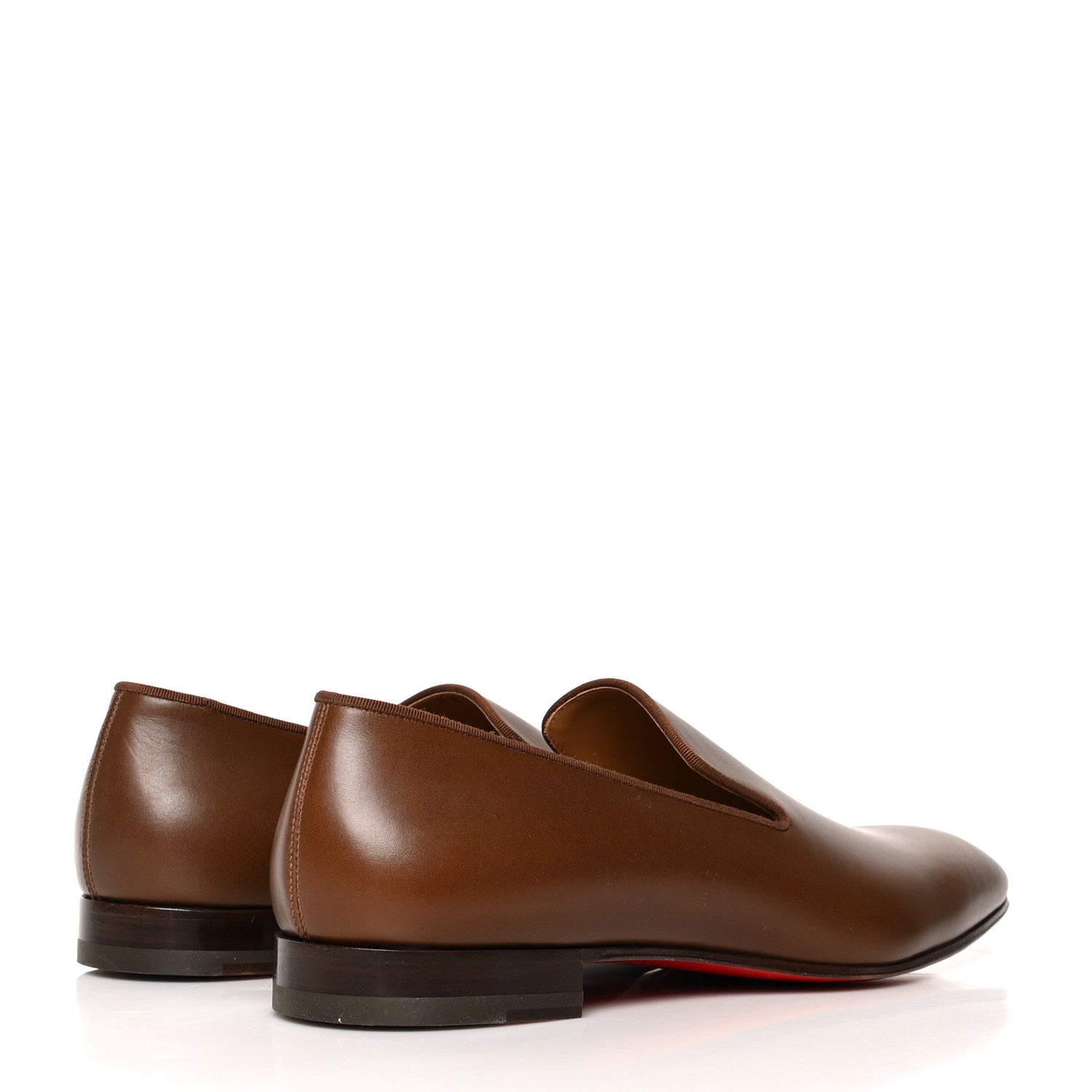 Christian Louboutin Calfskin Mens Dandelion Flat Loafers 45.5 Havane 4 of 9