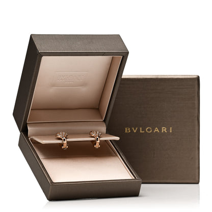 Bulgari 18K Rose Gold Diamond Tourmaline Serpenti Seduttori Earrings 6 of 6
