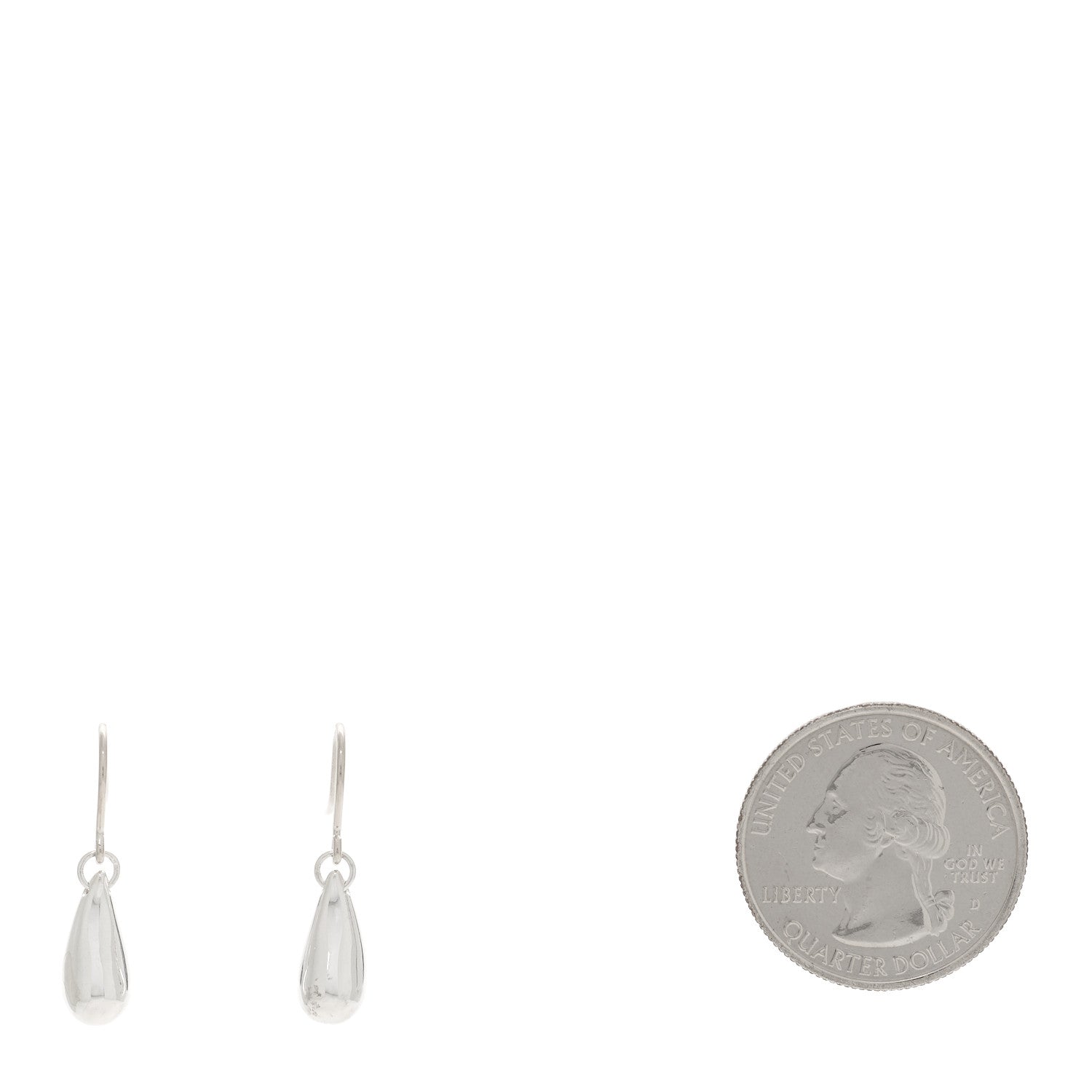 Tiffany Sterling Silver Elsa Peretti Teardrop Earrings 2 of 5