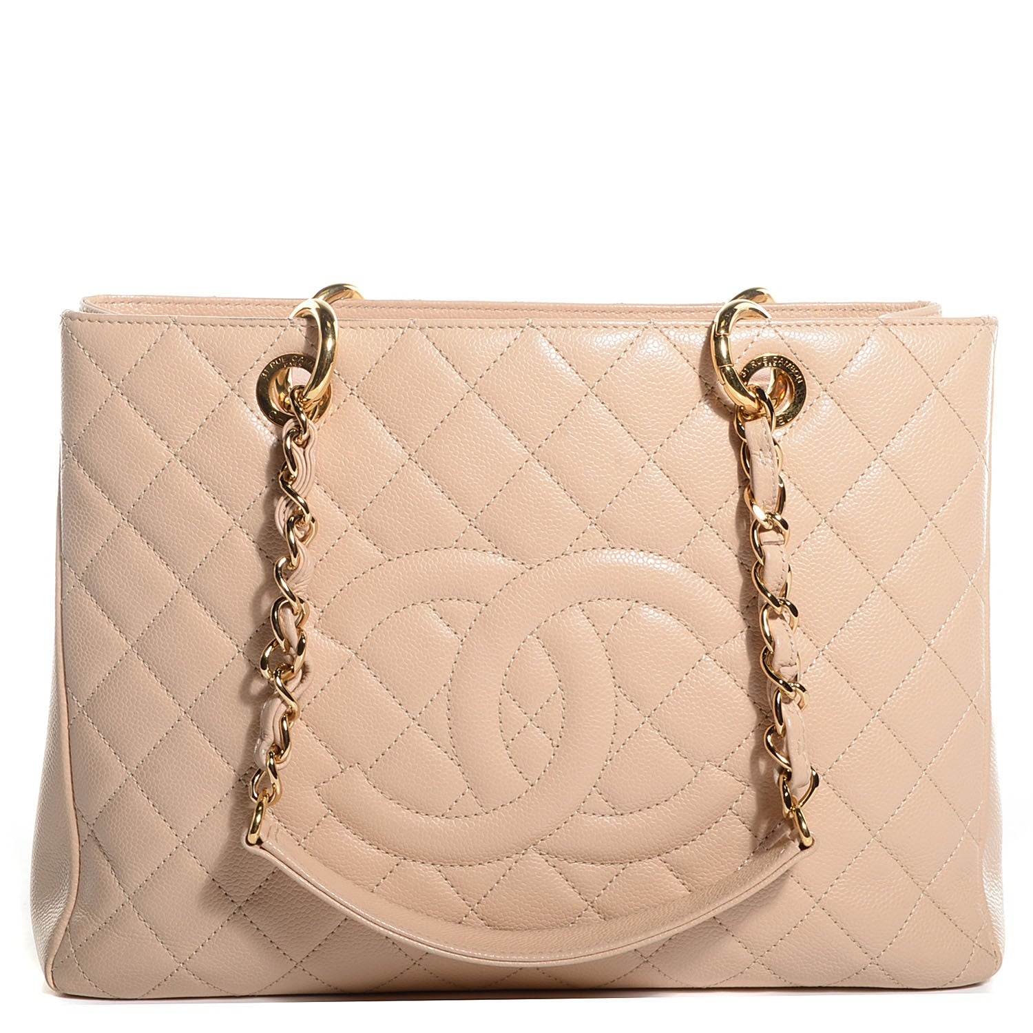 Chanel Caviar Quilted Grand Shopping Tote GST Beige Clair 1 of 7