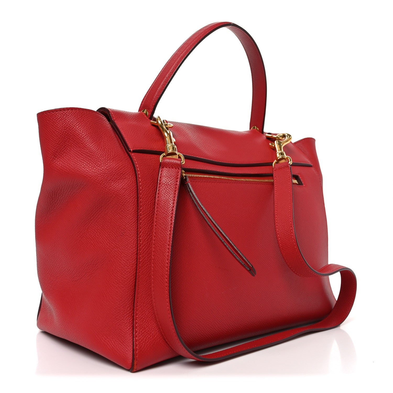 Celine Grained Calfskin Mini Belt Bag Coquelicot 3 of 10