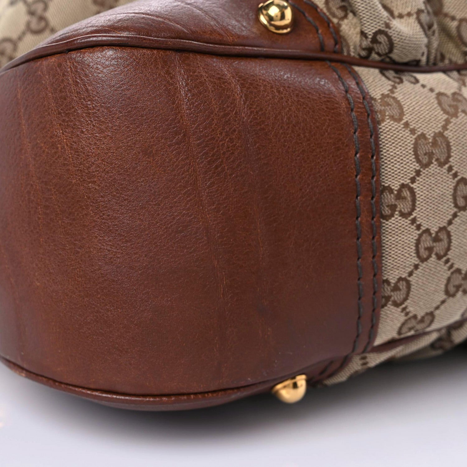 Gucci Monogram Large Jockey Hobo Dark Brown 16 of 23