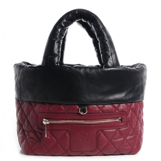 Chanel Lambskin Quilted Small Coco Cocoon Reversible Tote Black 3 of 7
